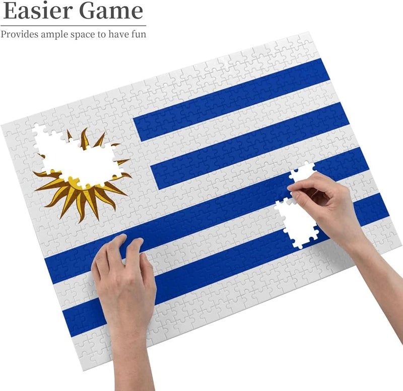 أوروغواي علم 500 قطعة لغز للأشخاص البالغين ديكور المنزل 20.4 × 15 بوصة - Image 3